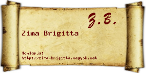 Zima Brigitta névjegykártya